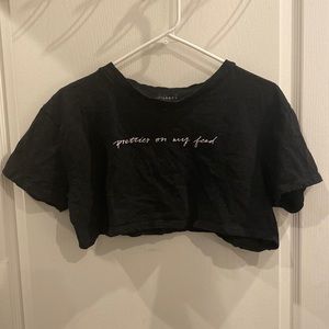 JLUXLABEL cropped “I’m Prettier On My Feed” tee